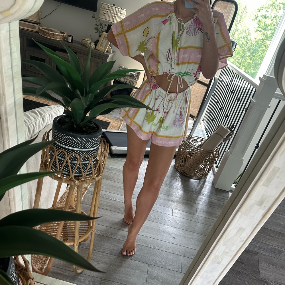 Sabo Skirt Tropical Print Romper